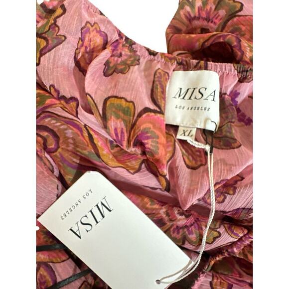 MISA Los Angeles Women's Flirty Floral Cutout Shahdi Mini Dress Size XL Pink NWT - Picture 9 of 10